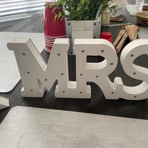 Marquee letters Mr & Mrs